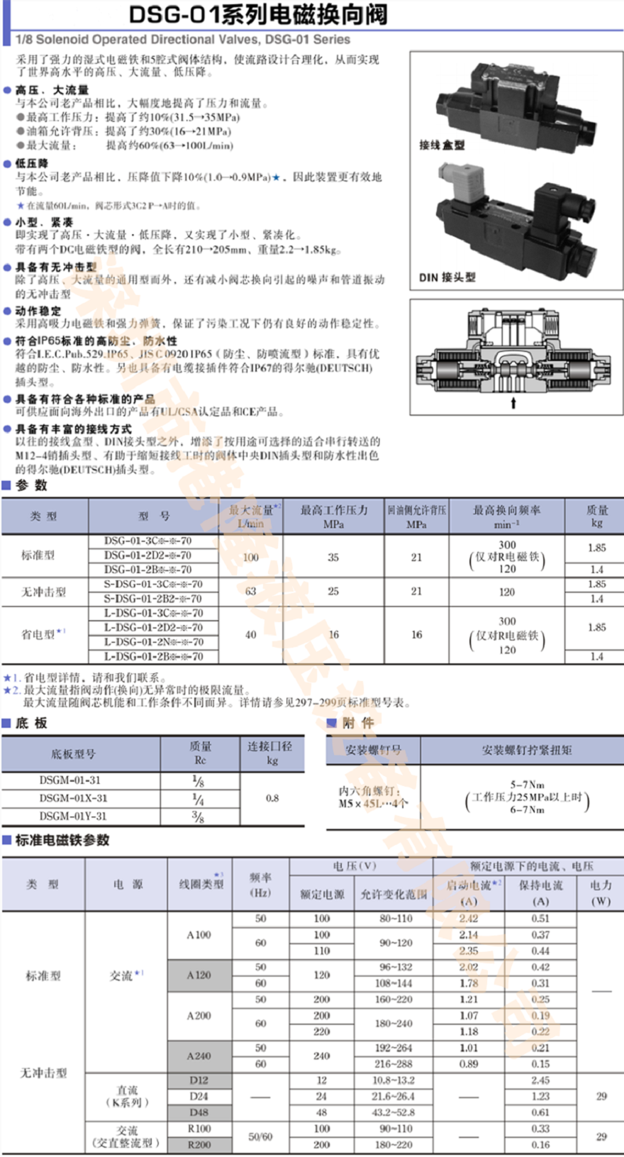 YUKEN電磁閥DSG-01系列